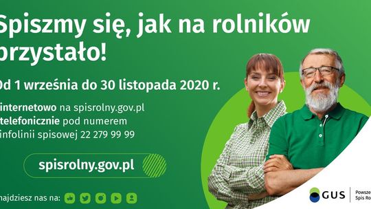 Rolniku! Trwa Powszechny Spis Rolny 2020. Spisz się - to Twój obowiązek!