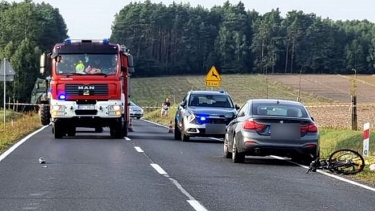 Rowerem wjechała pod nadjeżdżający samochód