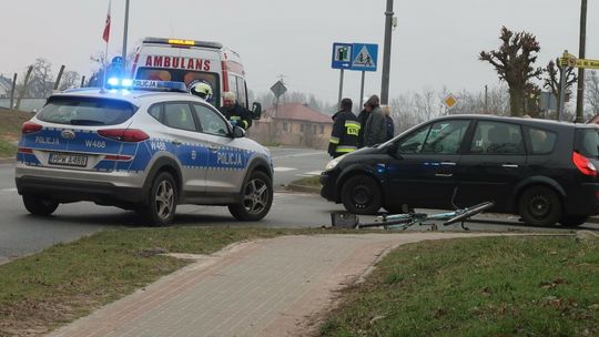 Rowerzysta zderzył się z motorowerzystą [ZDJĘCIA]