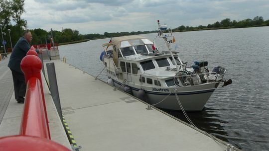 Samotny Albatros przy nabrzeżu