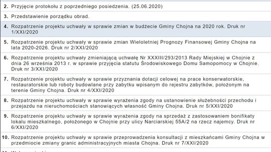 Sesję zapowiadają na czwartek Sesję zapowiadają na czwartek