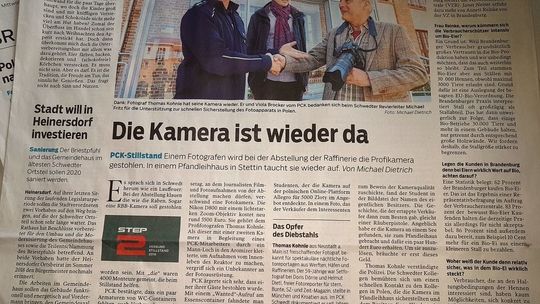 Skradziony w Schwedt aparat z obiektywem znaleziono w... lombardzie