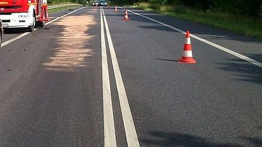 Ślisko na trasie do Widuchowej