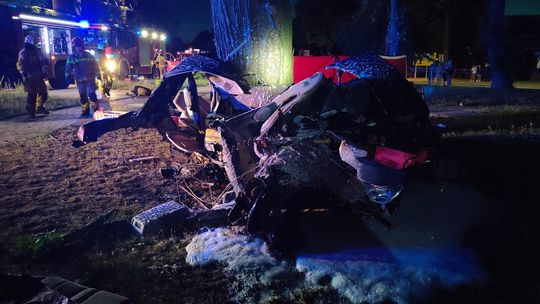 Śmiertelna siła uderzenia. Tragiczny skutek dla kierowcy i pasażera