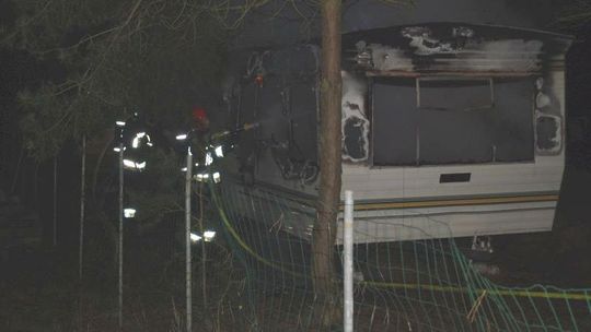 Spłonął domek letniskowy pod Gryfinem