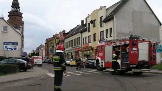 Strażacy musieli zamknąć ulicę Kościelną