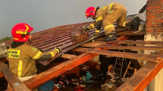 Strażacy podczas akcji