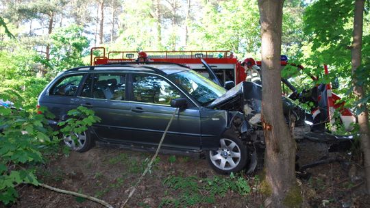 Strażacy przyjechali na miejsce zdarzenia