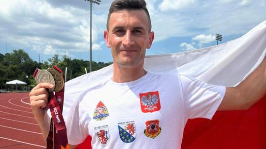Strażak Przemysław Barański zdobył 2 medale na światowych igrzyskach