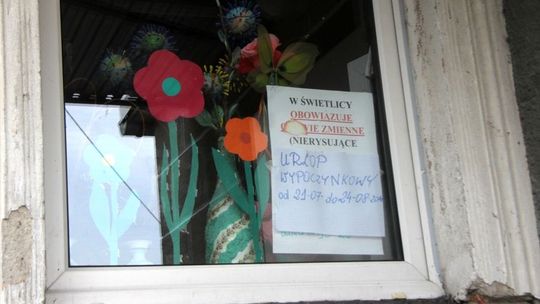 Świetlica zamknięta w wakacje