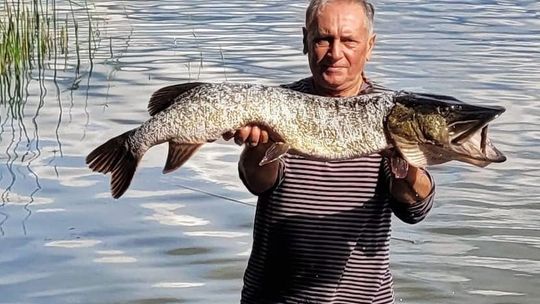 Taaaka ryba za pierwszym rzutem! - chwali się pan Janusz Taaaka ryba za pierwszym rzutem! - chwali się pan Janusz