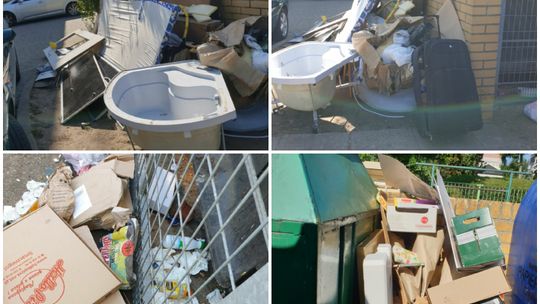 Tak wyglądają od kilku dni śmietniki na Górnym Tarasie - zdjęcia czytelnika