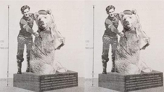 Tandetny projekt pomnika niedźwiedzia Wojtka w fatalnej lokalizacji