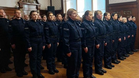 To pierwsze w 2024 roku ślubowanie nowo przyjętych policjantów