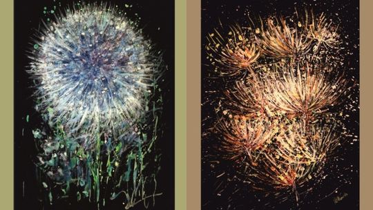 Trawy, kwiaty, dmuchawce i wiatr zaklęte w obrazach Moniki Kuriaty