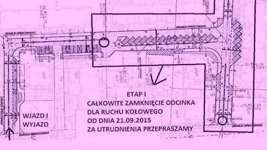 Utrudnienia na ulicy Flisaczej w Gryfinie