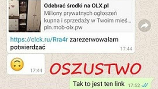 Uwaga na oszustwa przy pomocy OLX oraz WhatsApp
