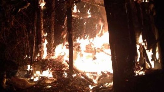 W święta spłonął domek