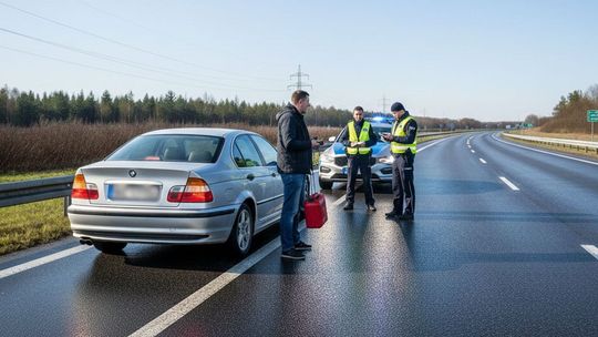Wezwali policję, bo był w tarapatach. Potrójny szok podczas akcji "Paliwo"