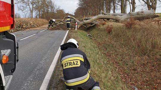 Wichura wyrządziła szkody. Czasowe zatory na drodze