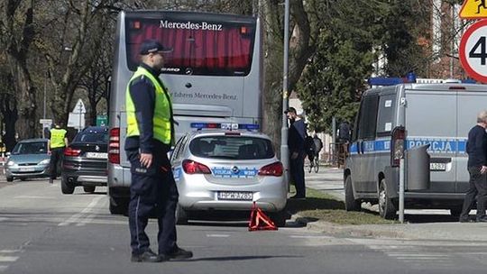 Wjechała w radiowóz