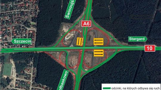 Wprowadzają istotne dla kierowców zmiany na węźle Szczecin-Kijewo 