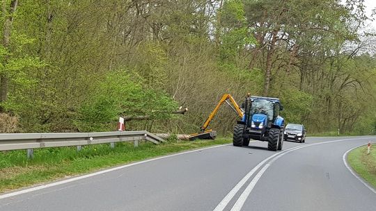 Wykaszają pobocza Wykaszają pobocza