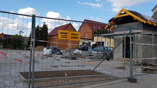 Wykończeniowe prace przy targowisku