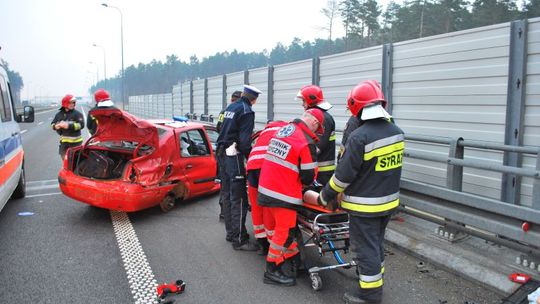 Wypadek renault na S3