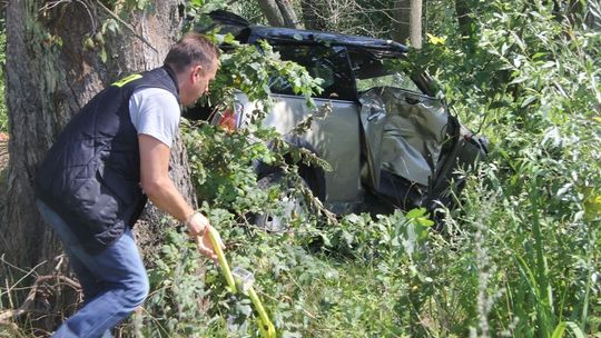 Wypadek samochodowy. Fotorelacja z akcji ratunkowej