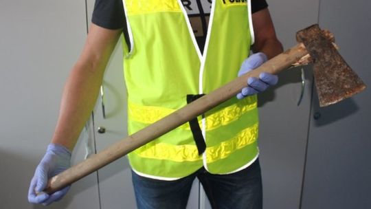 Zabił psa siekierą