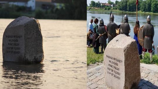 Zalany pomnik najdalej na zachód w Polsce. Odra przesuwa granice?