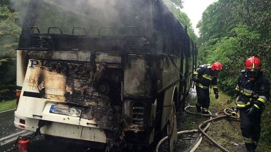 Zapalił się autobus