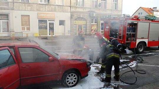 Zapalił się samochód