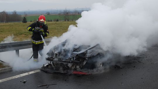 Zapalił się samochód