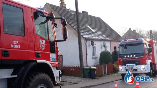 Zapaliła się sadza w kominie