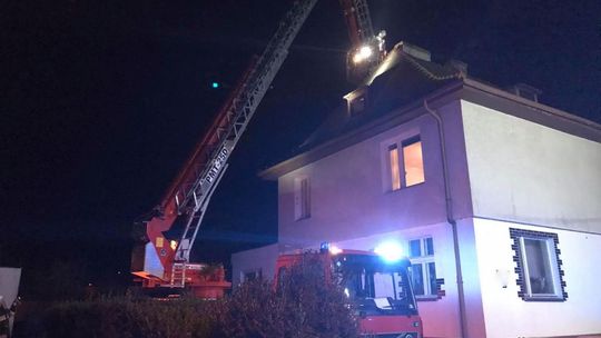 Zapaliła się sadza w kominie