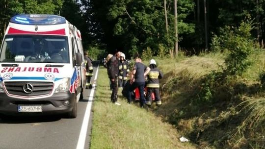 Zderzyły się dwa motocykle. Jedna osoba ranna