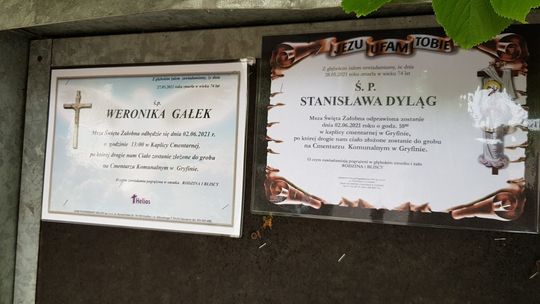 Żegnamy kolejnych mieszkańców Gryfina