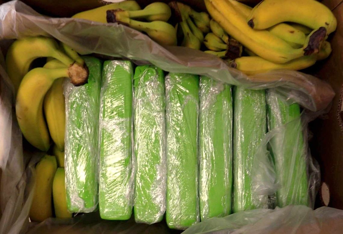 160 kg kokainy w bananach. Narkotyki trafiły do sklepów