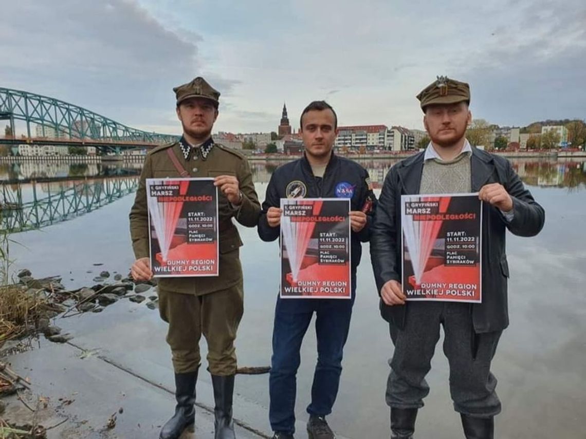 Będą nieśli 20-metrową flagę narodową podczas 1. Gryfińskiego Marszu Niepodległości Będą nieśli 20-metrową flagę narodową podczas 1. Gryfińskiego Marszu Niepodległości