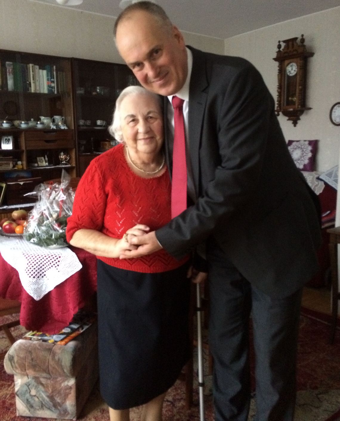 Burmistrz odwiedza pionierów