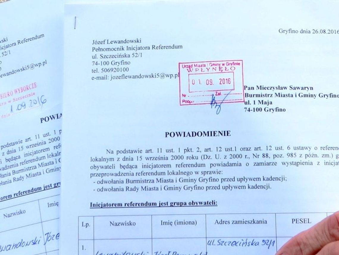 Chcą odwołać burmistrza Sawaryna i podają powody Chcą odwołać burmistrza Sawaryna i podają powody