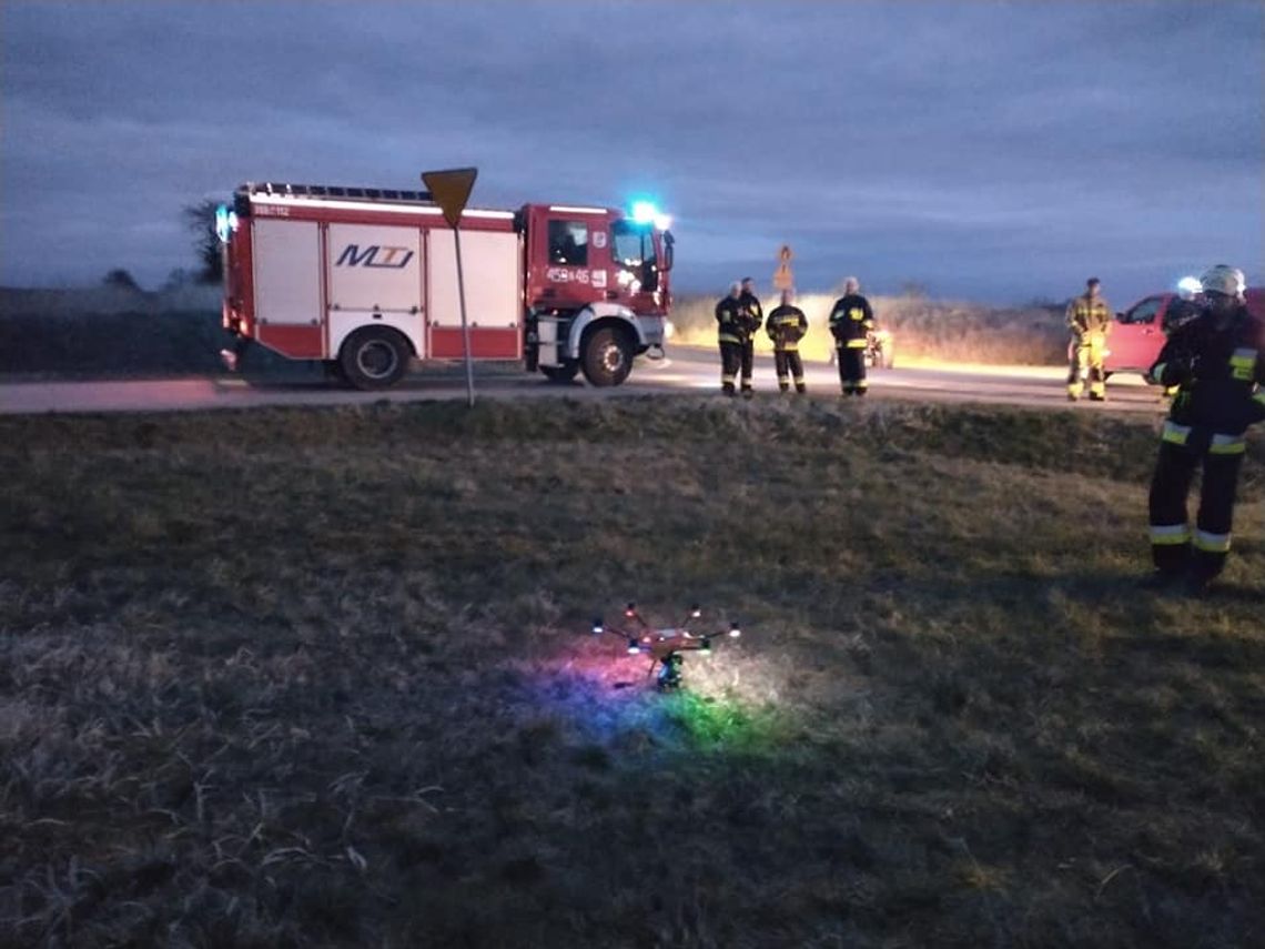 Chciał popełnić samobójstwo. Poszukiwania mężczyzny przeprowadzono z użyciem drona
