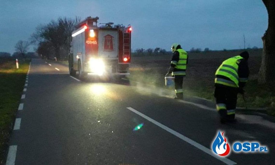 Ciągnik siodłowy zawadził o wystający kamień