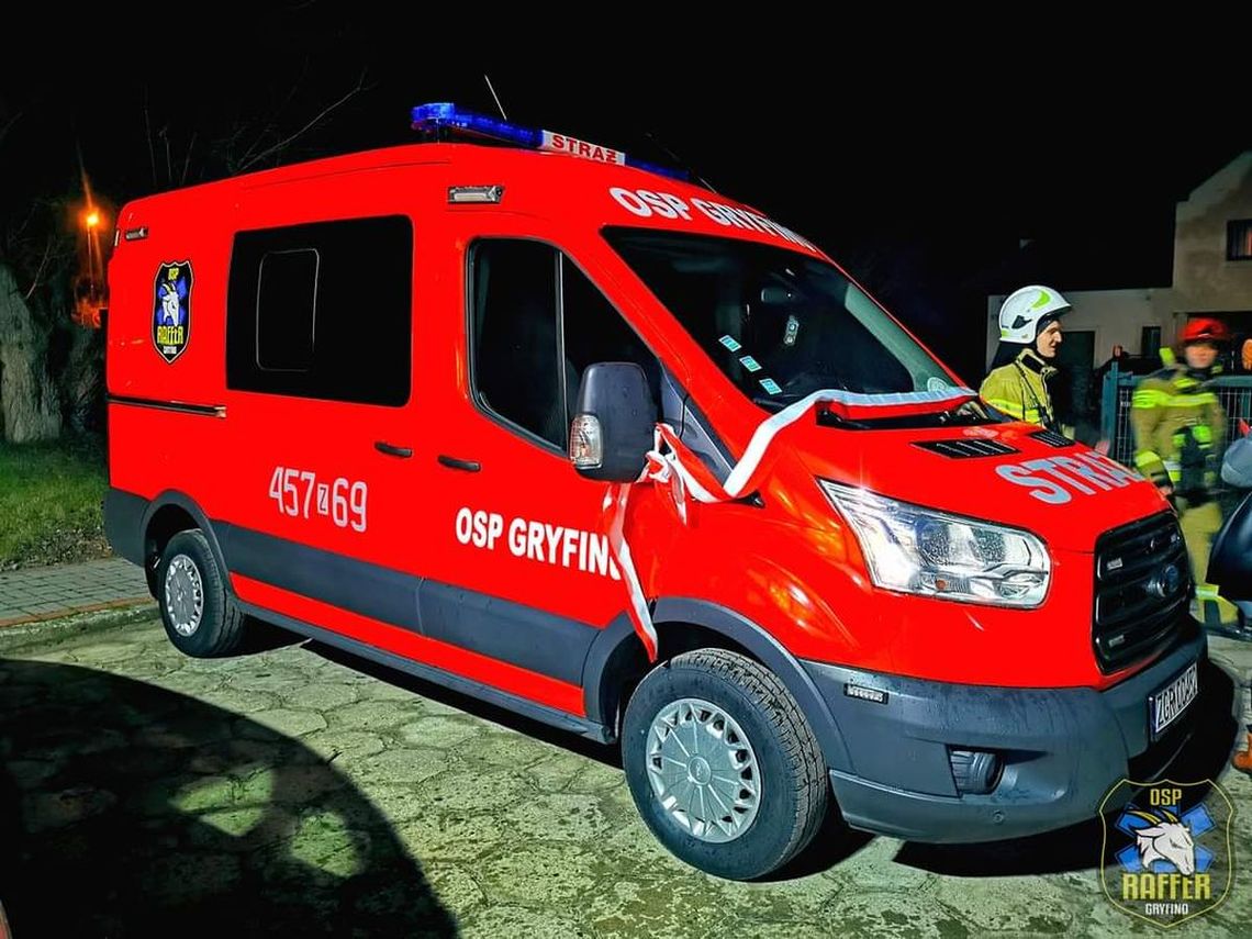 Do OSP Raffer Gryfino trafił ford transit rocznik 2014 [FOTO]