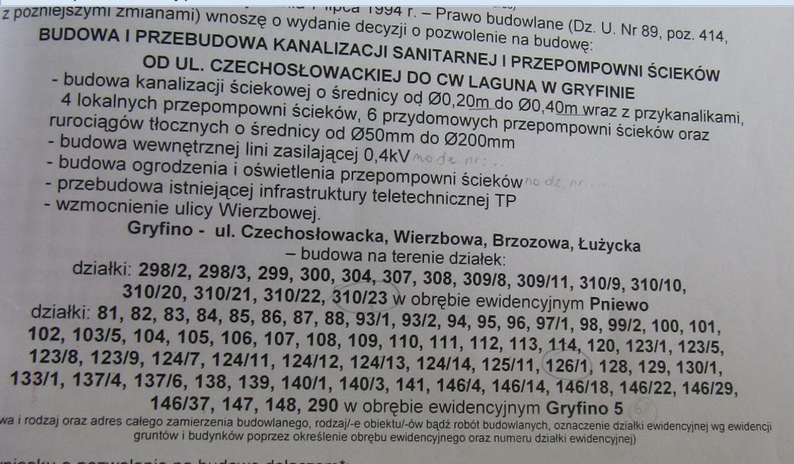 Inwestycyjne cuda po gryfińsku – list