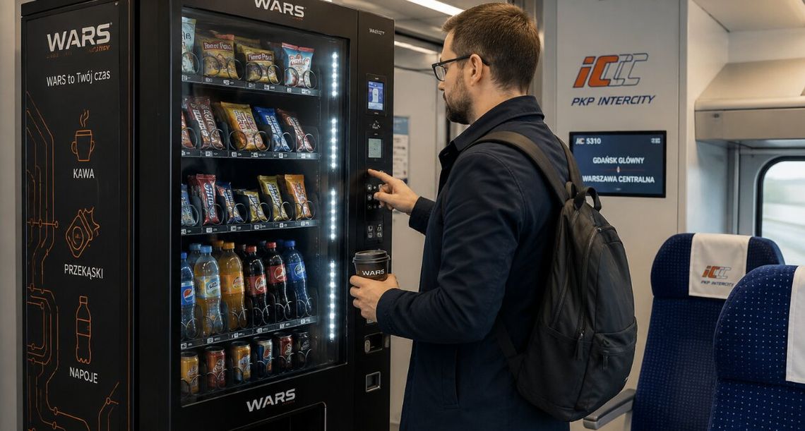 Brak wagonu restauracyjnego to już nie problem. WARS wprowadza automaty do kolejnych pociągów Brak wagonu restauracyjnego to już nie problem. WARS wprowadza automaty do kolejnych pociągów