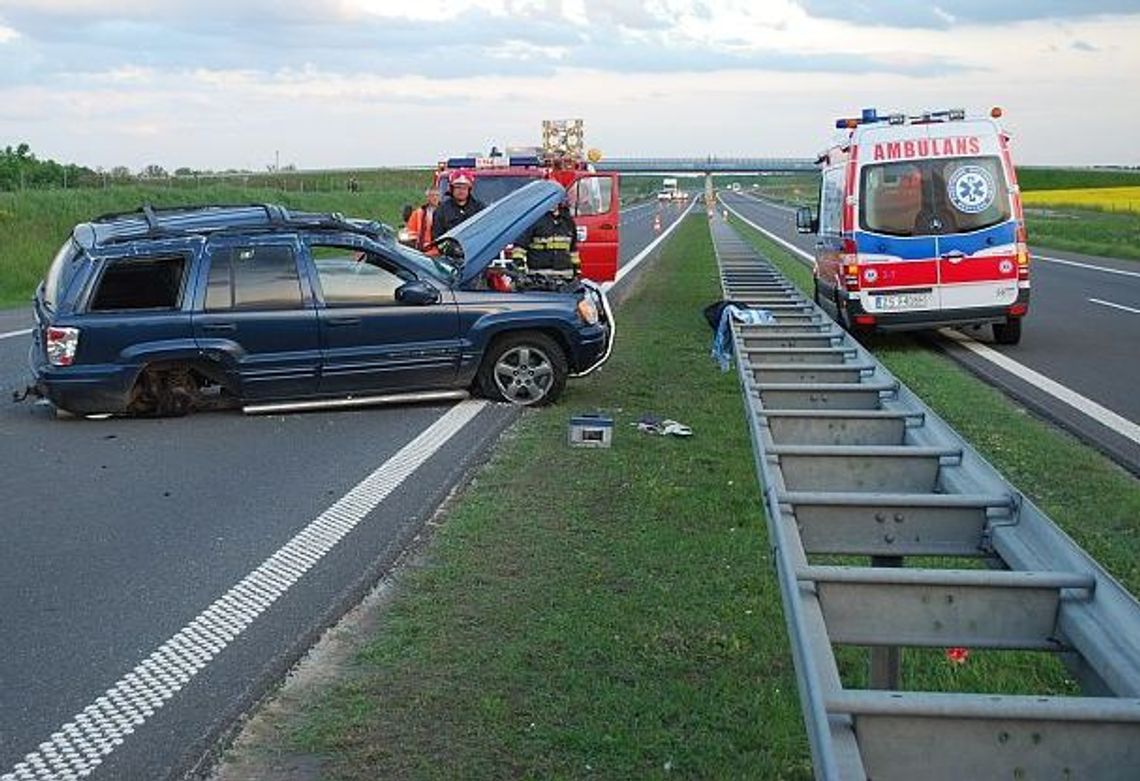 Kierowca jeepa trafił do szpitala