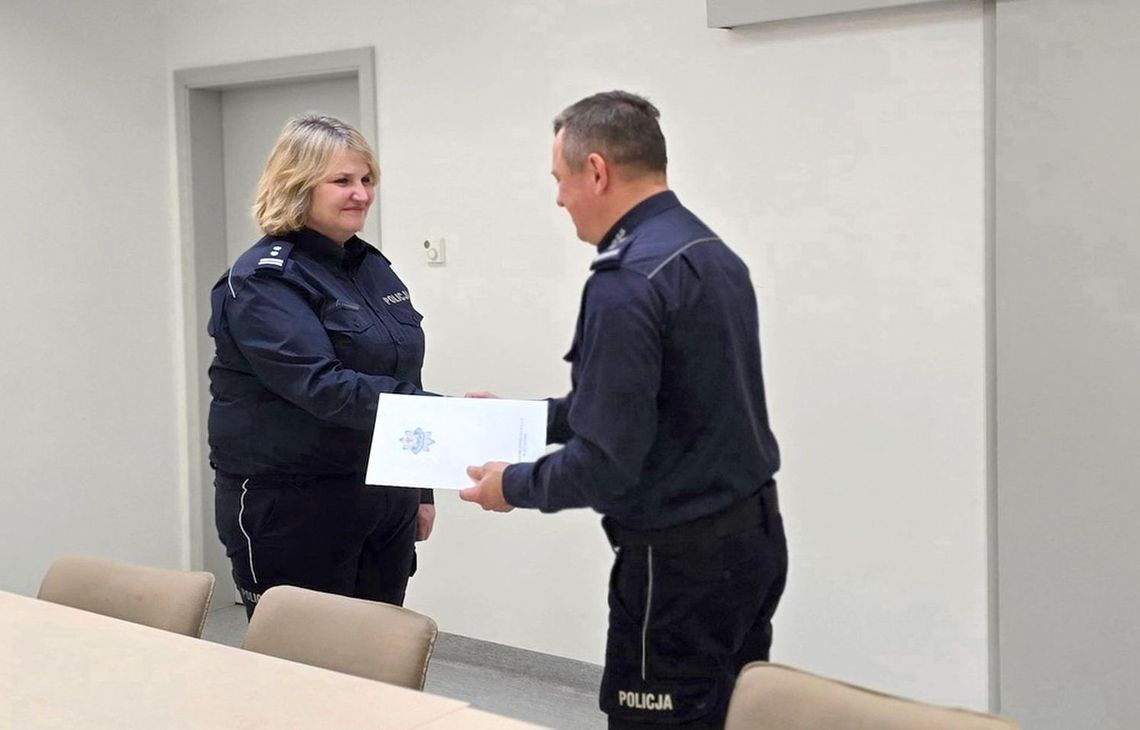 Kobieta na czele gryfińskiej policji. Nowe obowiązki mł. insp. Anety Chodorowskiej